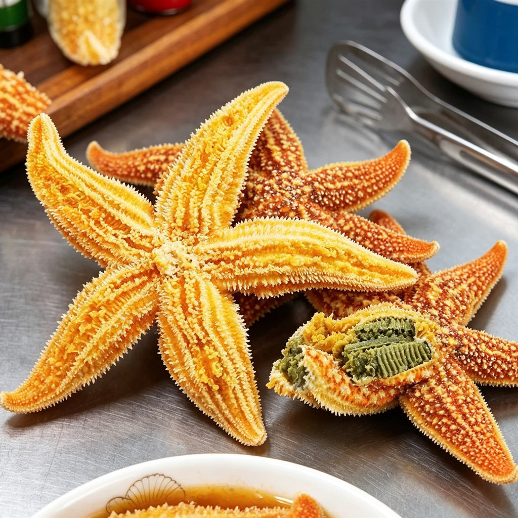 Frozen Golden Sea Stars with Roe